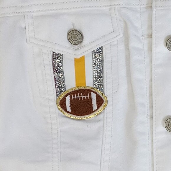 White KC Chiefs Jean Jacket - Picture 4 of 5